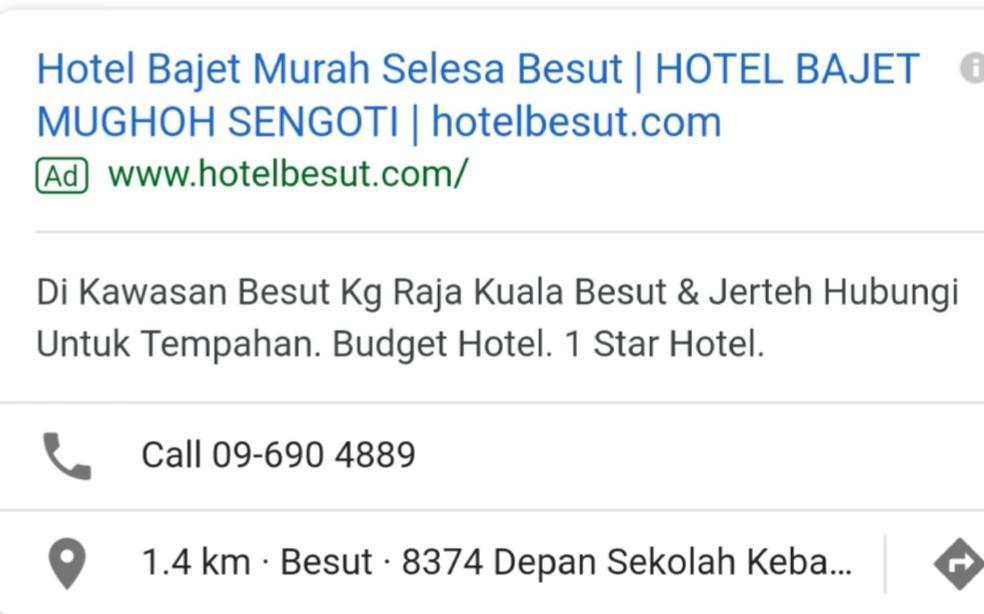호텔 바젯 무그호 센고티 Jertih 외부 사진
